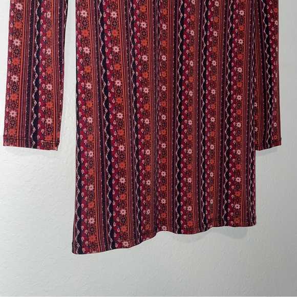 BCBGeneration Women A-Line Long Sleeve Boho Tribal Print Swing Dress XS EUC - Picture 9 of 16